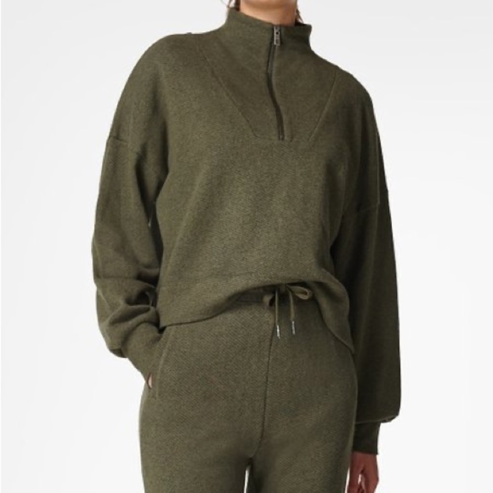 SWEATY BETTY NESTLE UP HALF ZIP SWEATSHIRT